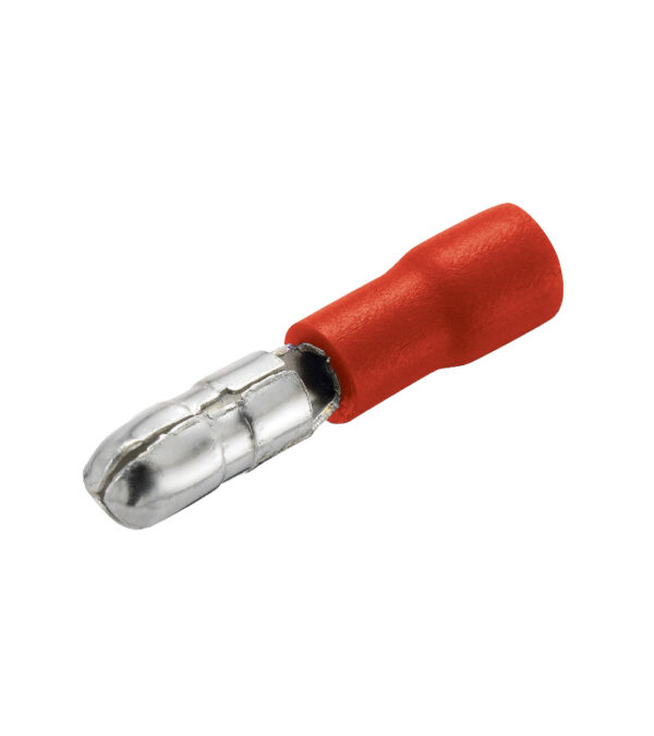 bullet connector male red